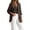 Coffee, variant on Women's Cotton Blend Button Linen Blazer Jackets Comfy Long Sleeve V Neck Lapel Collar Suit Jacket Top Khaki