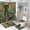 style-531, variant on 4Pcs Shower Curtain Sets with Rugs Shower Curtain And Rugs Shower Curtain Set Spring Cat Colorful Floral Durable And Waterproof Colorful Flower Cat for Bathroom Decor