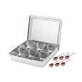 thumbnail image 2 of Tnarru Seasoning Box Spice Jars Kitchen Organizer Gadgets Baking Tool Seasoning Bottle Containers Ingredients Box for Home Restaurant 6 grid, 2 of 8