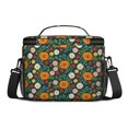 thumbnail image 3 of Lunch Box Pioneer Flower Floral Print Pattern Insulated Lunch Bag for Women Men,Medium Leakproof Lunchbox Cooler Bag Adjustable Strap,10 X 6.7 X 8 Inches, 3 of 6