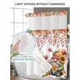 thumbnail image 4 of No Hook Cloth Fabric Shower Curtain with Snap in Liner, Red Orange Gnomes Fall Waterproof Shower Curtains Set with See Through Top Window, Pumpkins Thanksgiving Eucalyptus Leaves 48"x72", 4 of 6