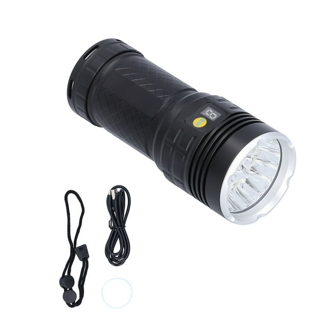 Linterna LED XMT6 LED 15000lm USB recargable IP65 impermeable al aire libre antorcha portátil
