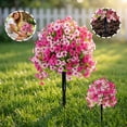 thumbnail image 2 of HWRETIE Artificial Violet Flowers with Stakes,Faux Plants for Outdoor Garden Decor,Porch Patio Yard Spring Summer, 2 of 9