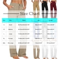 thumbnail image 2 of Miluxas Women's Elastic Waist Button Zip Straight Leg Casual Pants Summer Solid Color Work office Trousers with Pockets for Daily Wear Khaki, 2 of 6