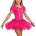 thumbnail image 2 of Edvintorg Girls Tutu Dress Tulle Stretchy Crew Neck Short Sleeve Princess Dresses Kids Clothes Girls Size 3-13, 2 of 9