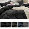 thumbnail image 3 of U by Bedsure California King Washed & Soft Duvet Cover Set 3 Pieces with Zipper Closure, 1 Duvet Cover 104x98 inches and 2 Pillow Shams, Black, 3 of 6