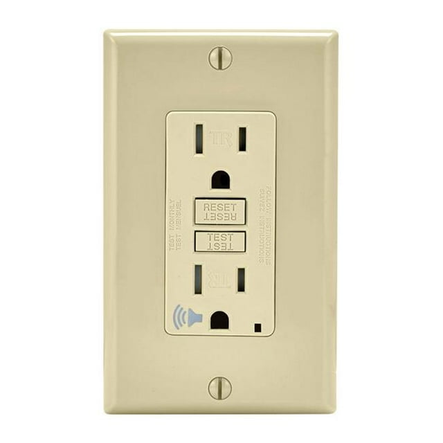 Leviton 3809357 Réceptacle Audible 15A, 125V 5-15R, Ivoire