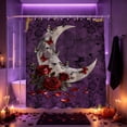 thumbnail image 6 of Yhmxh Halloween & Fall Shower Curtain with 12 Hooks, Gothic Moon Cute Ghost Autumn Cat Pumpkin Bathroom Curtain Set, Waterproof Polyester Bath Curtain for Bathroom Home Decor, 6 of 6