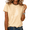 2-Apricot, variant on Cozymy Women's Line Art Leopard T-Shirts Crewneck Short Sleeve Minimalist Animal Sketch Tees Trendy Graphic Big Cat Tops
