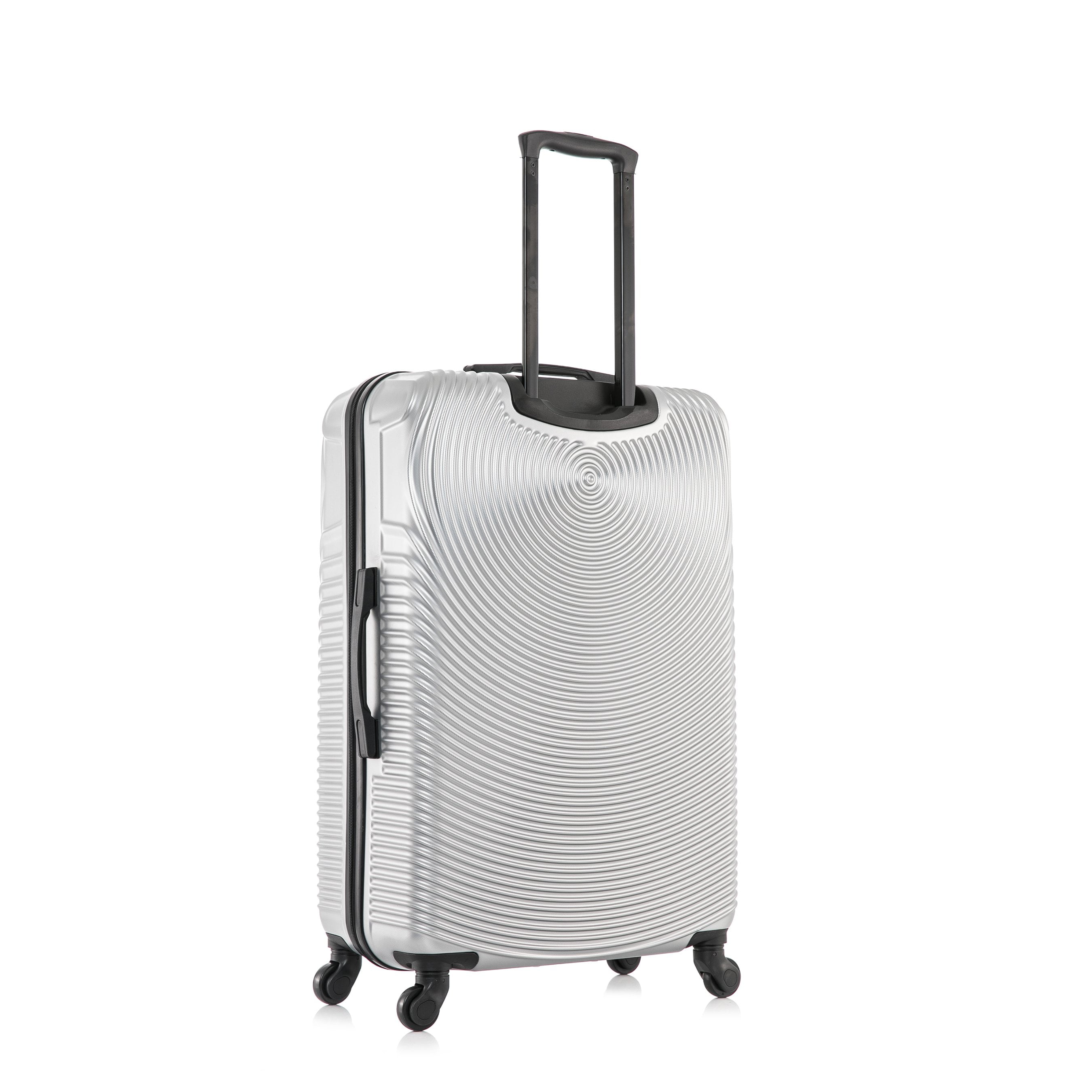 DUKAP Inception 3-Piece Hardside Luggage Sets with Spinner Wheels, Handle and Trolley, (20"/24"/28"), Silver