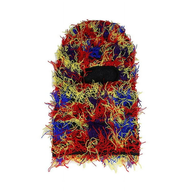 Pasamontañas desgastado - Tejido de punto, de invierno, resistente al viento, para hombre y mujer.