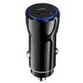 thumbnail image 3 of USB C Car Charger 30W Fast USB Car Charger PD&QC 3.0 Dual Port Car Adapter Compatible with iPhone 12/12 Pro/Max/12 Mini/iPhone 11/Pro/Max/XR/XS/Max/8, Galaxy S21/20/10/9, Black, 3 of 3