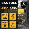 thumbnail image 4 of FIRMAN Gas Portable Generator 4650/3650W Recoil Start PO03605, 4 of 9