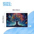 thumbnail image 2 of BaHomeck placemats Set of 4 Tree Of Life With Roots That Branch Out Into Various Colors Cotton Linen rectangle Placemats for Kitchen Dining Table Indoor,Outdoor,18*12inch, 2 of 4