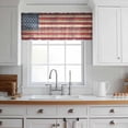 thumbnail image 3 of Vintage American Flag Valance Curtains for Kitchen/Living Room/Bathroom/Bedroom Window, Rod Pocket Small Topper Half Short Window Curtains Voile Sheer Scarf, Retro Red Blue Flag 54"x18", 3 of 8