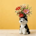 thumbnail image 4 of Weird Dog Face Ceramic Vase For Flowers - Quirky Animal Shaped Tabletop Decor For Dog Lovers Home Office Gift, 4 of 4