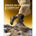 thumbnail image 4 of PULIOU Merino Wool Socks for Men & Women, Thermal Winter Warm Cushioned for Work Boots, 3 Pairs, Black, 4 of 9