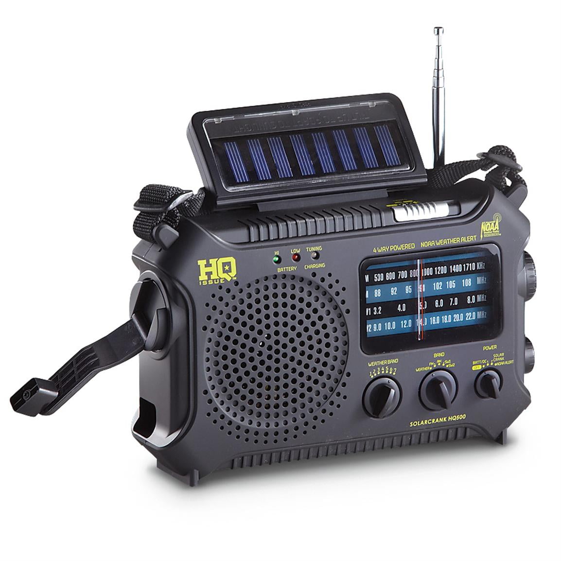HQ ISSUE Multi-Band Dynamo / Solar Powered Weather Radio Olive Drab