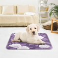 thumbnail image 6 of Pet Cooling Pad Foldable Self Cooling Mat Breathable Pet Cushion Sleep Pad for Dogs and Cats Purple and White Floral Pattern M, 6 of 9