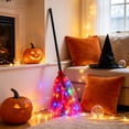 thumbnail image 5 of Halloween Lighted Witches Broom, 3‑Section Assemblable Mesh Broomstick with Colorful Lights, 14*6in, Festive Party Favor Ornament for Outdoor Festival Home Haunted House Halloween Decor, 5 of 8