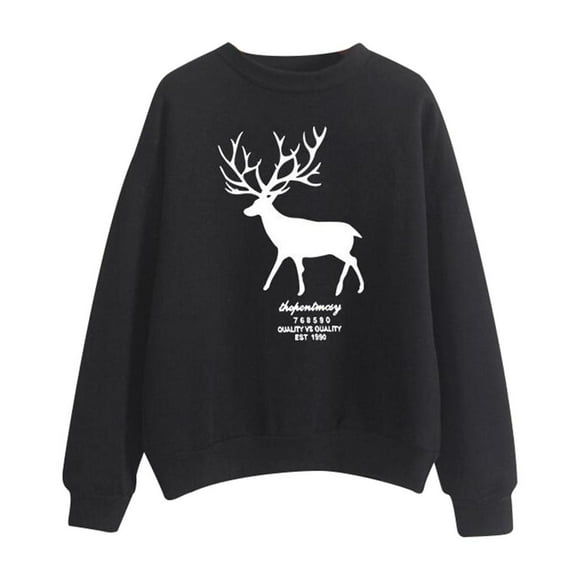 Sudadera Top Of The Jacket Sweater Top Sweater Mujer Otoño-Invierno Talla SG jinwen Sudadera de cuello redondo de algodón