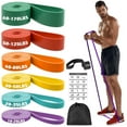 thumbnail image 1 of Zacro Juego de 6 Bandas de Asistencia para Dominadas, Bandas de Resistencia, Bandas de Ejercicio Resistentes, Bandas de Entrenamiento para Estiramiento Corporal, Levantamiento de Pesas y Entrenamiento, 1 of 9