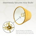 thumbnail image 3 of Royal Designs, Inc. Clip On Chandelier Shade Velvet Fabric,CS-1107-6MU-6, Mustard,&nbsp;4 x 6 x 5.5, Pack of 6, 3 of 3