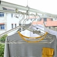 thumbnail image 4 of Perchas de Metal, Perchas de Acero Inoxidable, 30 Piezas, Adecuadas para el hogar, tamaños Generales como Toallas, Camisetas y Chaquetas, Camisas, Calcetines, Ropa Interior, Abrigos, 4 of 5