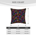 thumbnail image 4 of Xecao Colorful Pumpkin Faces Print Soft Velvet Decorative Throw Pillow Covers, Square Cushion Cases for Bed, Sofa, Living Room, Car, and Indoor Outdoor Use-16"x16", 4 of 8