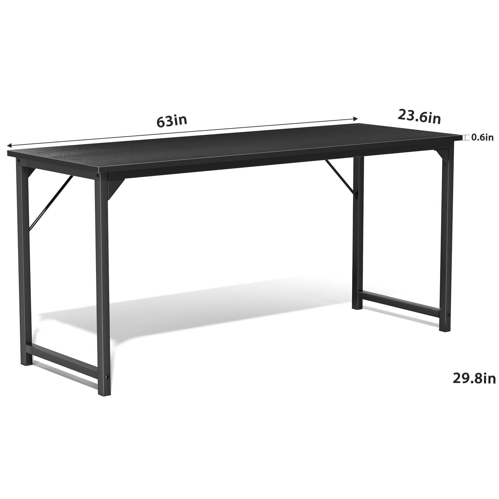MAYEERTY Computer Office Desk for Small Spaces Writing Gaming Work Desk with Storage Bag Headphone Hook