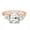 Rose Gold, variant on 3 Stone 3.8ctw AAA Cushion Cut CZ Meghan Markle Modern Luxe Royal Engagement Ring with Micro Pave Band, Size 5-10