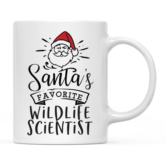 Koyal Wholesale Santa Claus Ceramic Coffee Mug, Santa's Favorite Wildlife Scientist