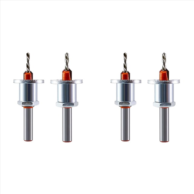 Paquete de 4 Avellanadores de Metal de 8 mm con de Profundidad, Brocas de Madera para Taladrar Metal para CarpinteríA, PláStico, Taladrado