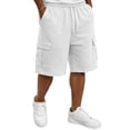 thumbnail image 2 of Cargo Shorts for Men Outdoor Work Athletic Walking Shorts Summer Hiking Fit Casual Shorts with Multi Pockets White 4XL, 2 of 7