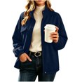 thumbnail image 2 of WIZUTIZ Women's Fashion Casual Solid Color Zip Up Stand Collar Long Sleeve Hoodie Cardigan Jacket With Pockets, 2 of 8