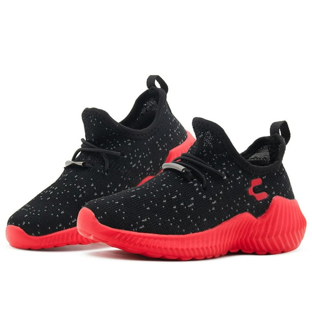 Tenis Calcetin Charly Niño Ultra Ligeros Color Negro Rojo negro 18