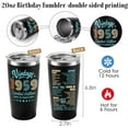 thumbnail image 2 of 65th Birthday Gifts for Men women, 65 Years Old Gifts Idea for Him Her, Sixty-five Birthday Present, 1959 Happy 65th Birthday Tumbler Gifts Tumbler Cup, 2 of 6