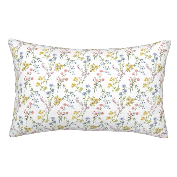Fotbe Floral Funda de Almohada Decorativa Estilo Occidental, Lujo en Algodón, Fundas para Almohadas King, Cojín Estampado para Decoración del Hogar-16"x24"