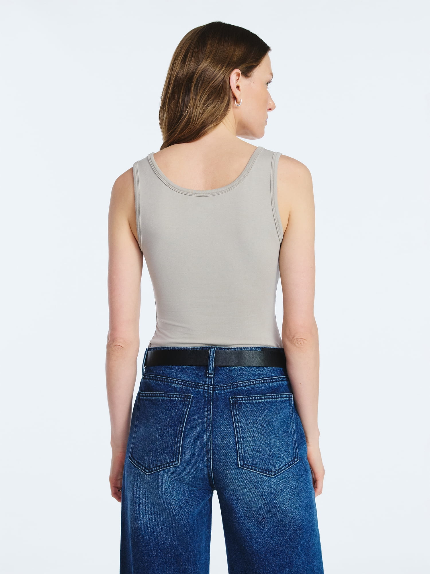 Scoop Women’s Square Neck Tank Top, Sizes XS-XXL