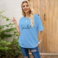 thumbnail image 3 of T-Shirts de Compression à Manches Courtes pour Femmes, Col Rond, Imprimé Lettre, Manches Longues, Automne, 3 of 7