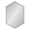thumbnail image 3 of Kate and Laurel Rhodes Hexagon Wall Mirror, 24.75 x 36.75-Inches, Walnut Brown, 3 of 7