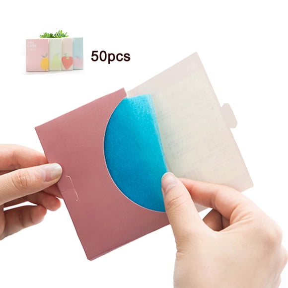 Soidarity Paquete de 50 hojas absorbentes de aceite portátiles para adultos, mujeres y hombres, papel absorbente para Control de aceite Facial Type11 NO11