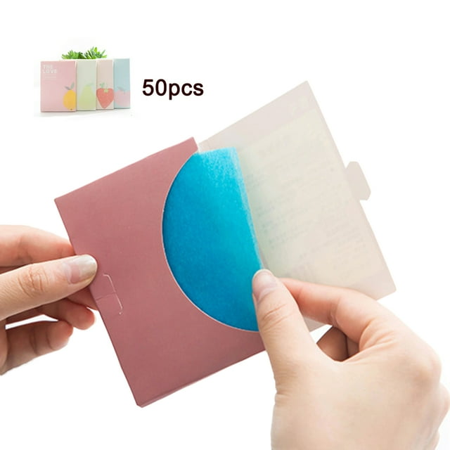 Soidarity Paquete de 50 hojas absorbentes de aceite portátiles para adultos, mujeres y hombres, papel absorbente para Control de aceite Facial Type11 NO11