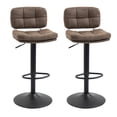 thumbnail image 1 of HOMCOM Bar Stools Set of 2, Adjustable Swivel Counter Height Barstools, 1 of 10