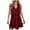 Wine, variant on JGGSPWM Women's Sleeveless Drawstring V Neck Tiered Mini Dress Dresses Black 2XL