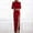Red, variant on Cocktail Dresses for Women Hawaiian Dresses Fashion Women Spring Sexy Casual Round-Neck Solid Split Long Dress Black 2X