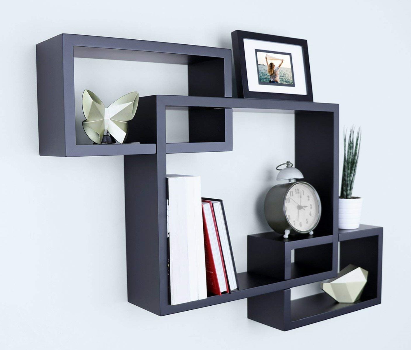 Ballucci Interlocking Floating Shelves, Horizontal or Vertical Display
