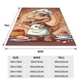 thumbnail image 3 of Pofeuu Dinosaur Baking Delight Print Ultra-Soft Micro Fleece Blanket,for Bed Or Sofa,All Season Throw Blankets Flannel Blanket-60"x50", 3 of 7