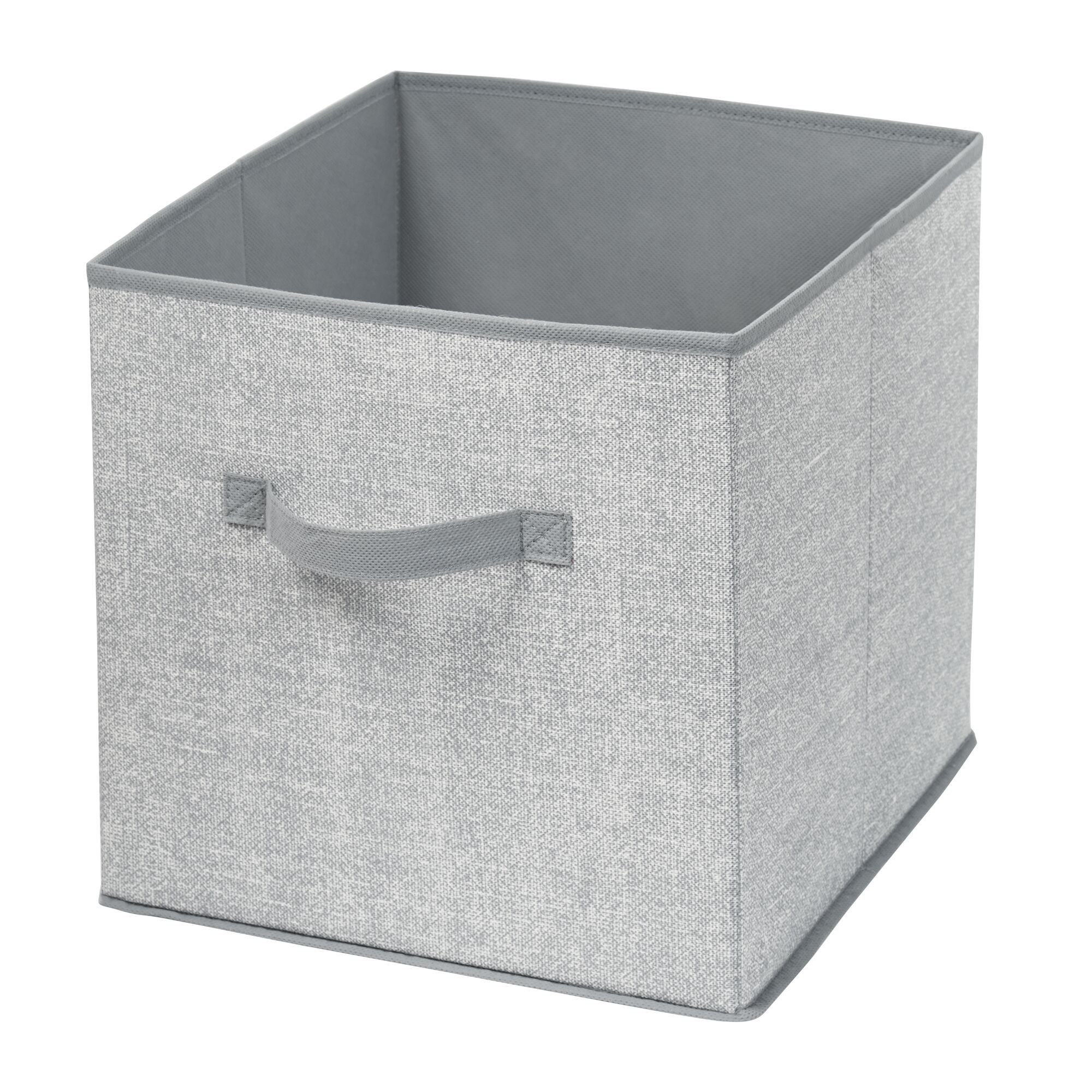 mDesign Soft Fabric Nursery Organizer Bin with Front Handle, 8 Pack - Gray