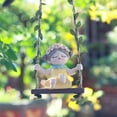 thumbnail image 2 of Swinging Girl Garden Statue - Resin Outdoor Decor for Yard or Patio, 2 of 5